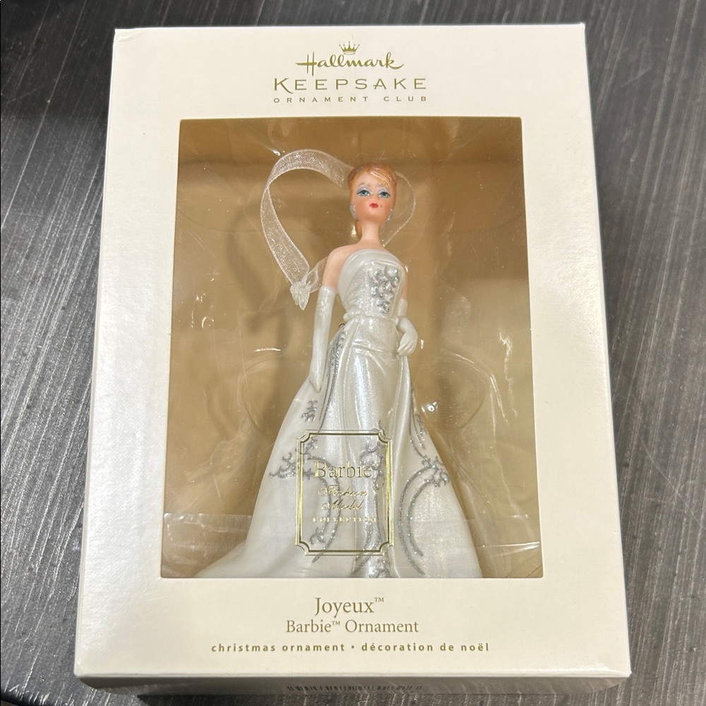 Hallmark Keepsake 2007 Joyeux Barbie Ornament - White and Silver